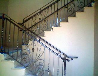 Ornamental Iron Stair Railing - Los Altos