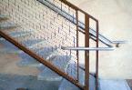 Ornamental Iron Stair Railing with Stainless Grab Rail